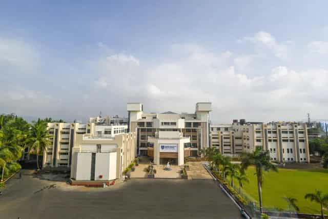 Aerial view of the Krishna Vishwa Vidyapeeth (Krishna Institute of Medical Sciences) campus at Malkapur, Karad