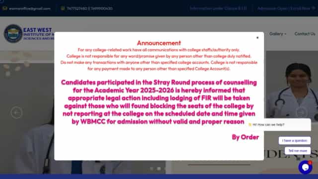 Official college website image