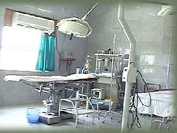 An operation theatre at Al-Ameen Medical College Hospital, Vijayapura