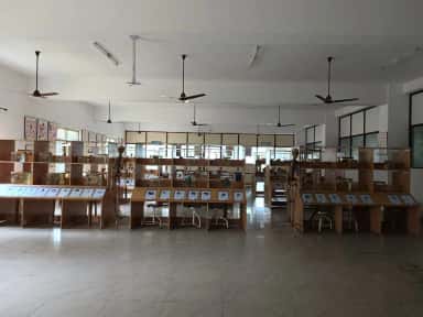 Anatomy museum with specimen displays and articulated skeletons at Annaii Medical College and Hospital