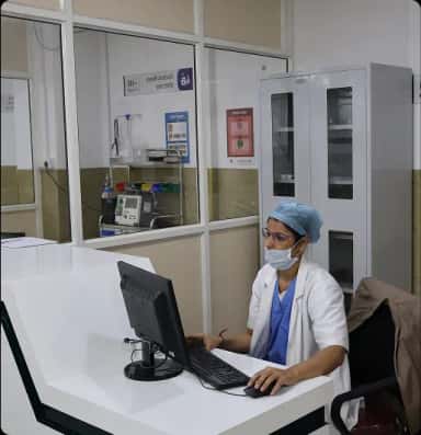 Arya Medical College Hospital patient room and campus facility