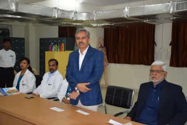 Faculty in the Anatomy department demonstration room of BGS Medical College and Hospital during the first cadaveric oath ceremony