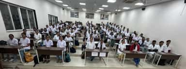MBBS students in a lecture hall at Bharatratna Atal Bihari Vajpayee Medical College, Pune
