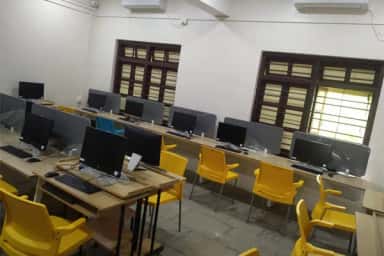 Computer terminals in the digital library at BAVMC Pune