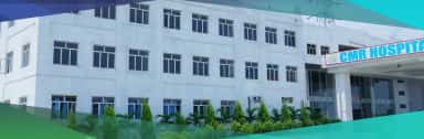 CMR Hospital building of CMR Institute of Medical Sciences at Kandlakoya, Medchal, with rooftop signage
