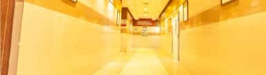 Emergency department corridor at the Deccan College of Medical Sciences teaching hospital
