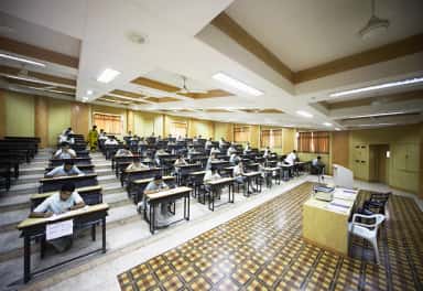 Examination hall of Dr. D. Y. Patil Medical College, Pimpri, Pune during a written examination