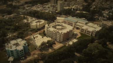 Aerial view of the Dr. Kiran C. Patel Medical College & Research Institute complex at the New Civil Hospital Campus, Bharuch