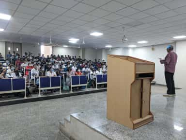MBBS students in a tiered lecture theatre during a teaching session at Dr. M.K. Shah Medical College, Ahmedabad