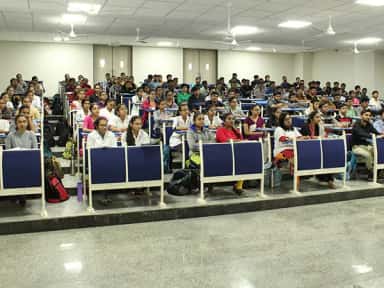 MBBS students seated in a lecture hall at Dr. M.K. Shah Medical College & Research Centre, Ahmedabad