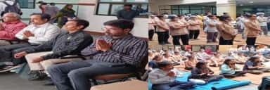 MBBS students at a World Health Day academic session at Dr. N. D. Desai Faculty of Medical Science & Research, Nadiad