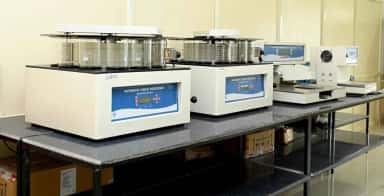 Automatic tissue processors marked GRMC in the histopathology laboratory, GR Medical College Mangalore