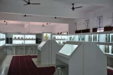Anatomy museum with specimen display cases at Kanachur Institute of Medical Sciences