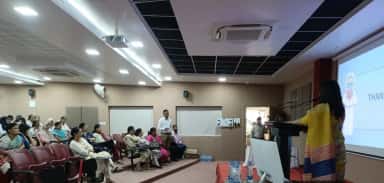 Air-conditioned auditorium during a session at KBN University Faculty of Medical Sciences, Gulbarga