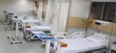 Multi-bed inpatient ward at the K J Somaiya teaching hospital, Sion Mumbai