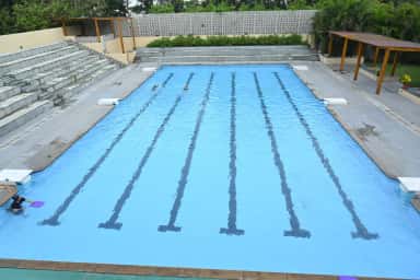 Half-Olympic-size swimming pool on the Krishna Vishwa Vidyapeeth campus, Karad