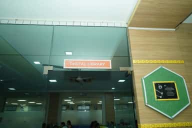 Digital library entrance inside the Central Library of Malla Reddy Institute of Medical Sciences