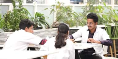 Students at the campus cafeteria, Ramaiah Medical College, Bengaluru
