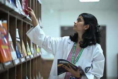 Library facility at Netaji Subhas Medical College
