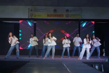 MBBS students performing on stage during the college cultural festival at NKP Salve Institute of Medical Sciences