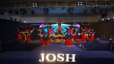 Group dance on the JOSH cultural festival stage at NKP Salve Institute of Medical Sciences, Nagpur