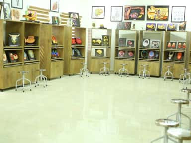 Anatomy museum with specimen models and charts at Panimalar Medical College, Chennai