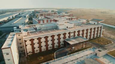 Aerial view of the PSP Medical College and PSP Teaching Hospital campus at Oragadam, Sriperumbudur Taluk, Kancheepuram