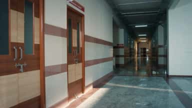 Department of Anatomy corridor at PSP Medical College, Kancheepuram