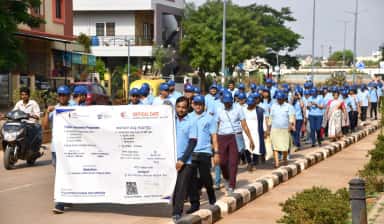 Critical-care awareness walkathon through Dharwad organised by SDM College of Medical Sciences and Hospital