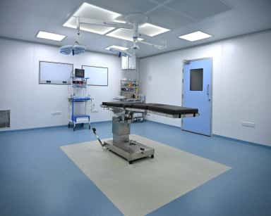 Modular operating theatre at the General Hospital, the teaching hospital of Shantabaa Medical College, Amreli
