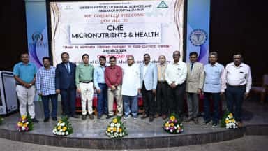 Faculty group photo at the CME on Micronutrients and Health organised at Shridevi Institute of Medical Sciences and Research Hospital Tumkur