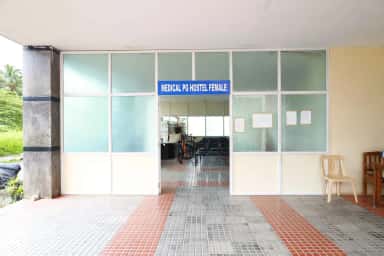 Entrance of the Medical PG hostel (female) at Subbaiah Institute of Medical Sciences, Shimoga