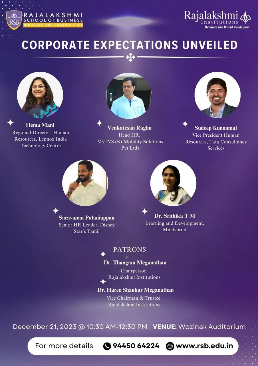 chennai mba colleges — Rajalakshmi School of Business