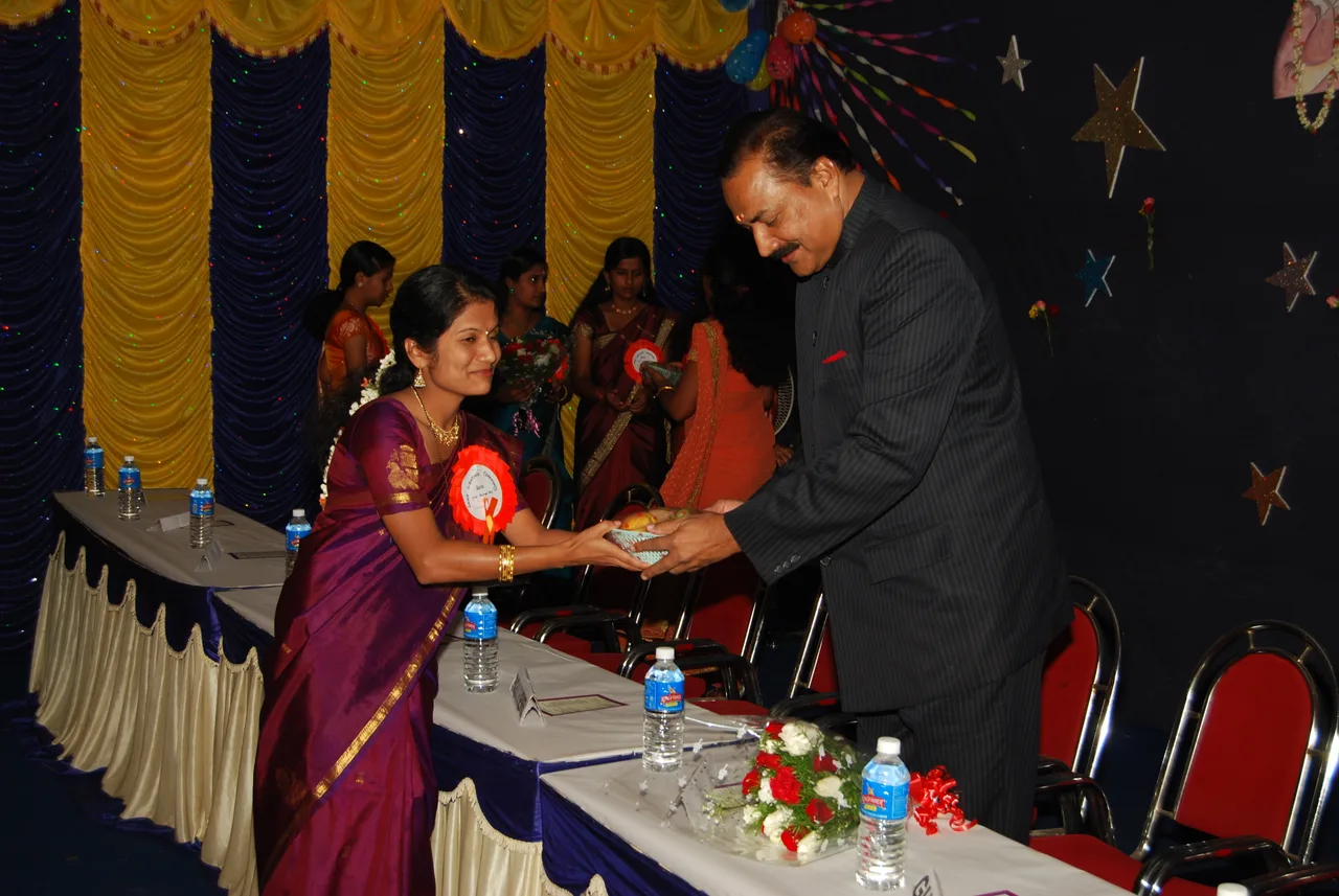 Lamp Lighting Ceremony 2009–10 — nursing students during the ceremony — Indira Gandhi College of Nursing