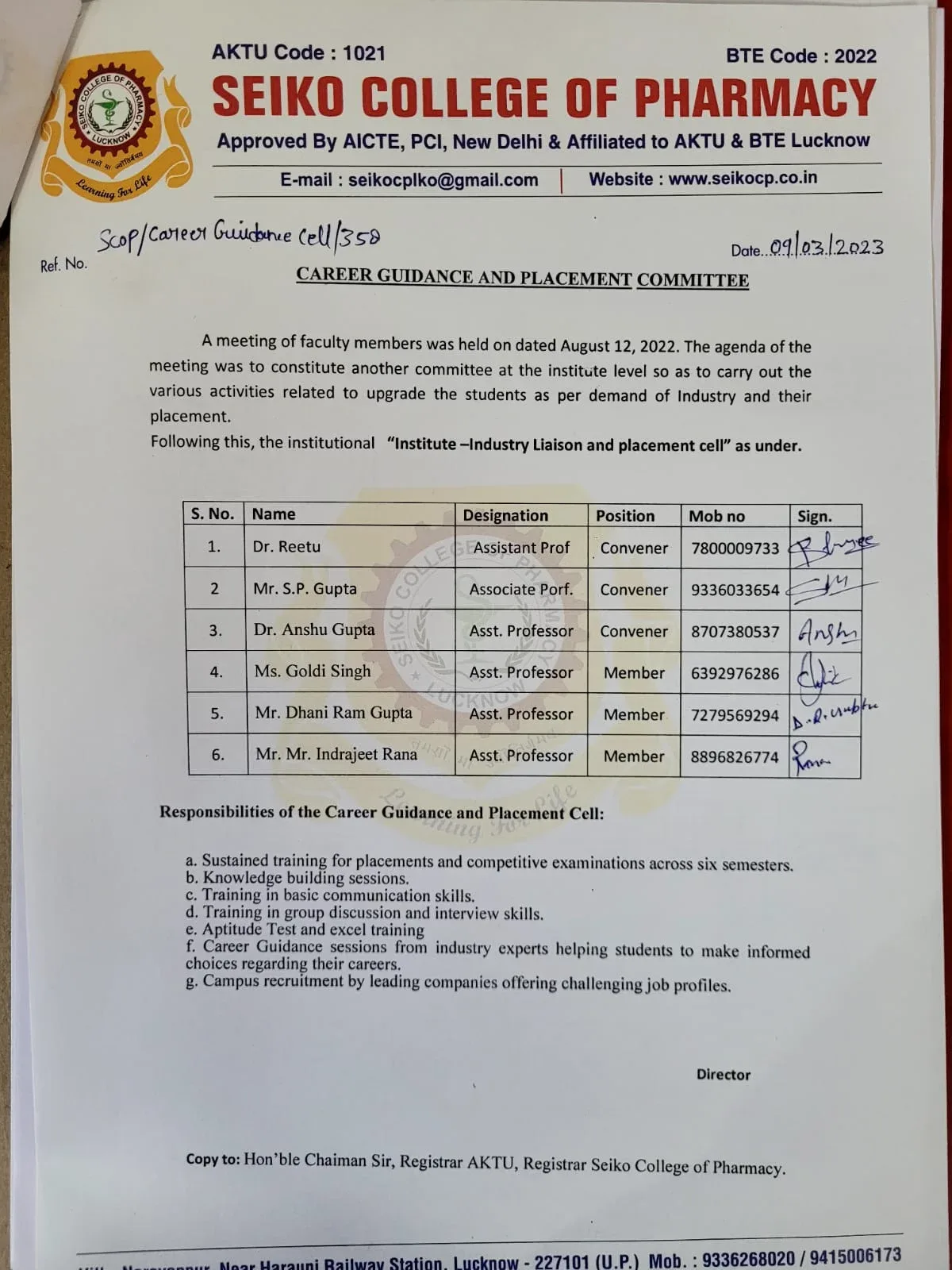 Career Guidance Committee