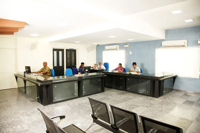 Alpha Arts and Science College reception area