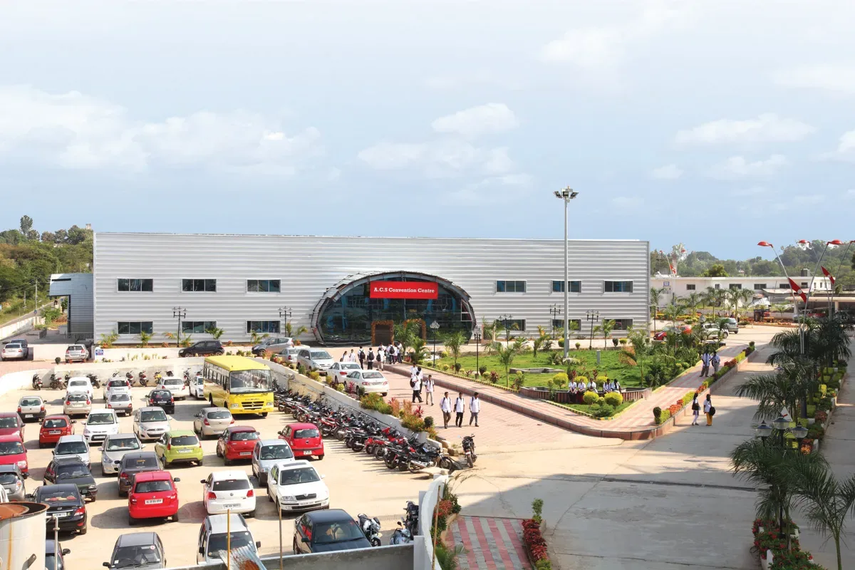 A.C.S Convention Centre and visitor parking on the RRMCH campus, Mysore Road, Bengaluru
