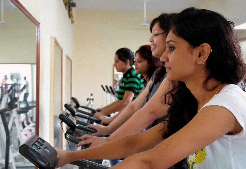 Students in wellness activity — accman-business-school-greater-noida