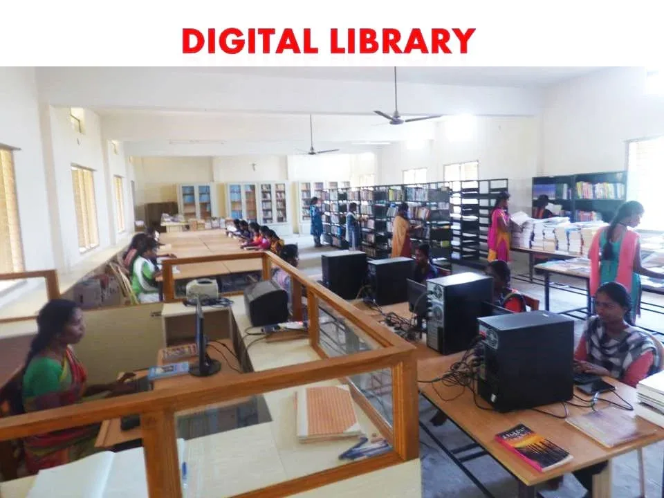 Auxilium Library interior view — Auxilium College of Arts and Science for Women