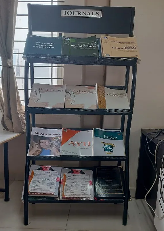 Central Library Book Section — Krishna Ayurvedic Medical College & Hospital, Sankeshwar