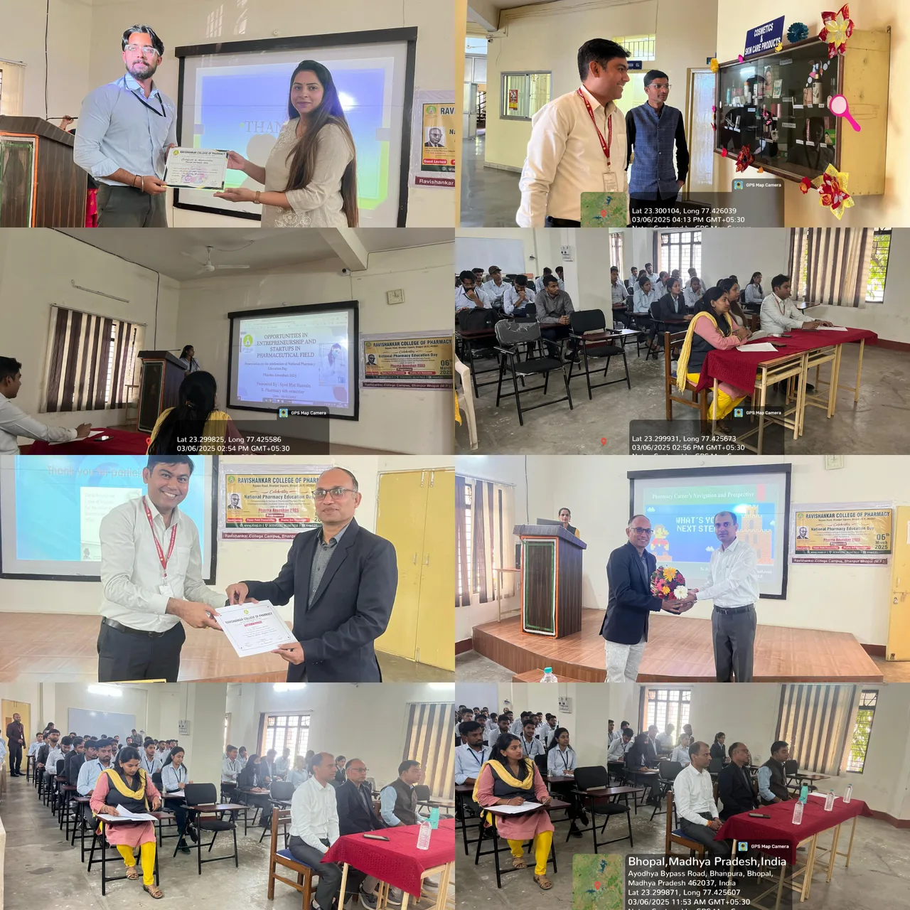 National pharmacy education day, Guest Lecture, PowerPoint presentation, Display box Decoration — Ravishankar College of Pharmacy