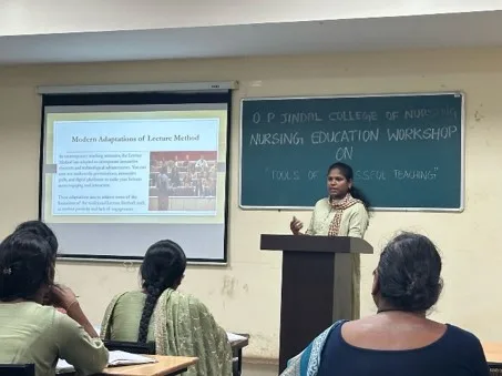 O.P. Jindal College of Nursing — Official Gallery Classroom Workshop Image