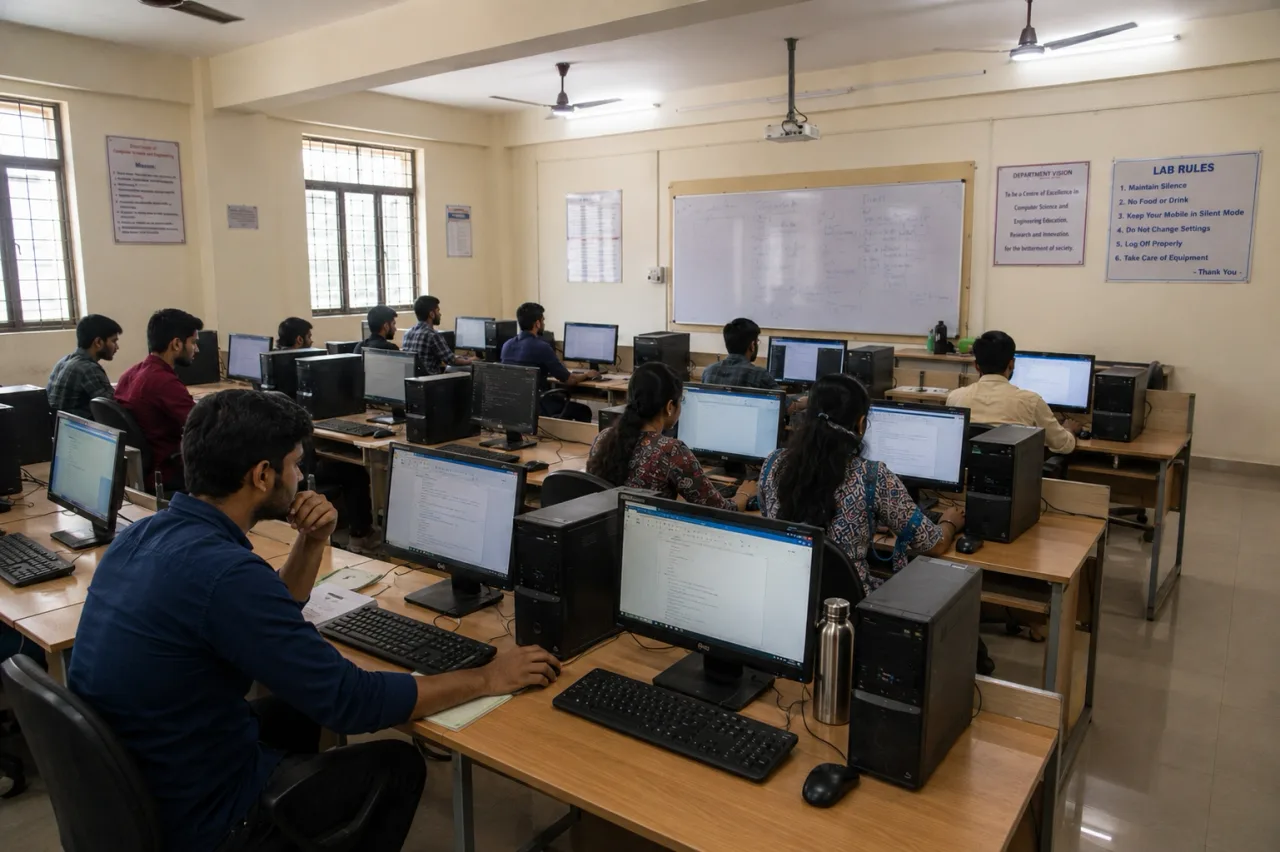 Modern laboratory with equipment — Pallavi Engineering College