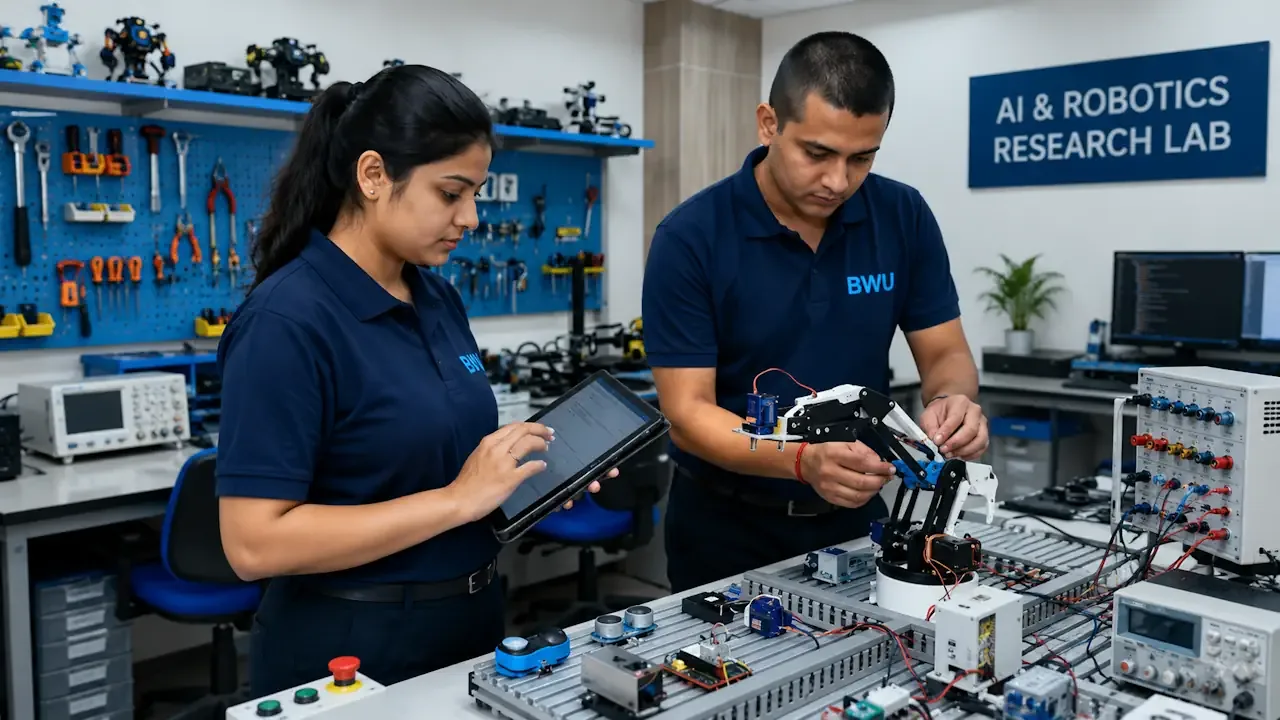 ai robotics Lab and Students — Brainware University