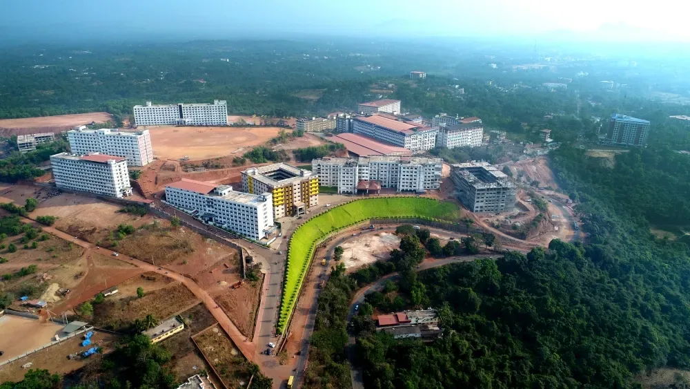 Aerial overview of Alva's institutional campus — Alva's College of Nursing
