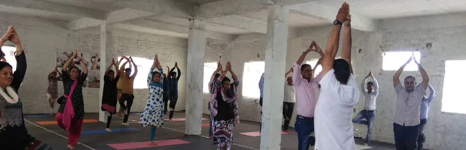 Yoga day event in college & hospital performed by staff & student — Hahnemann Homoeopathic Medical College and Hospital