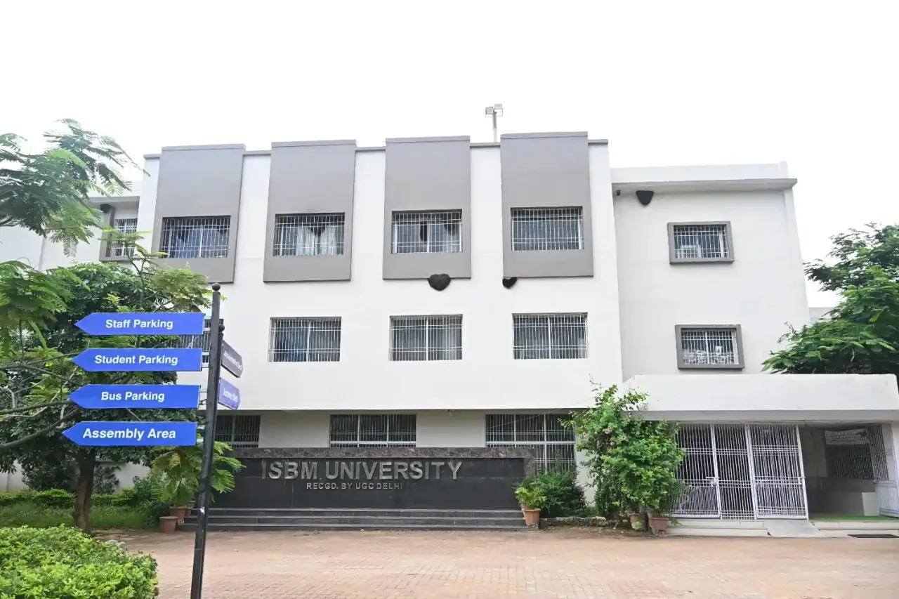 ISBM University campus building front view in Chhattisgarh