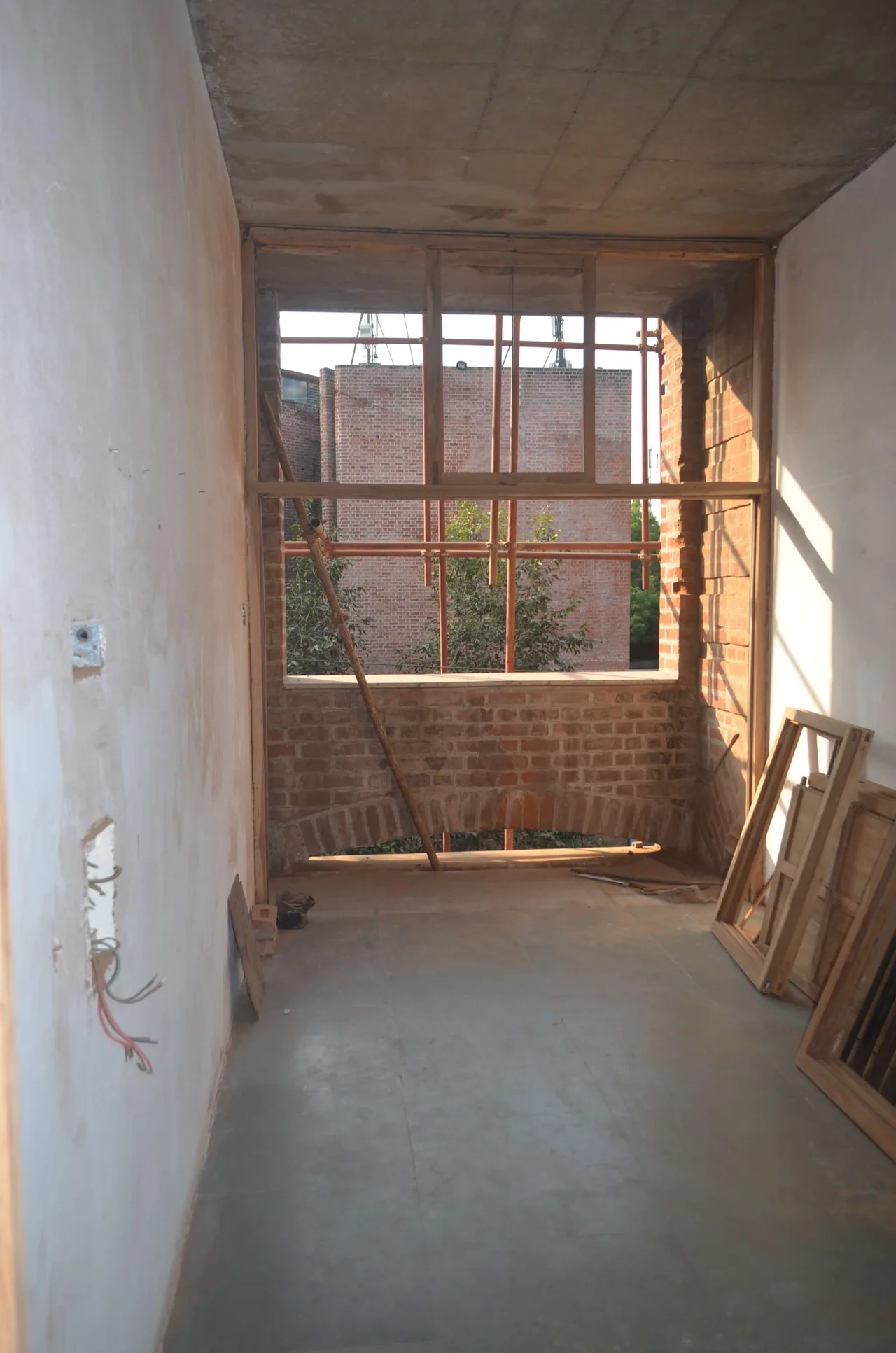 Dormitory room during restoration — Indian Institute of Management Ahmedabad