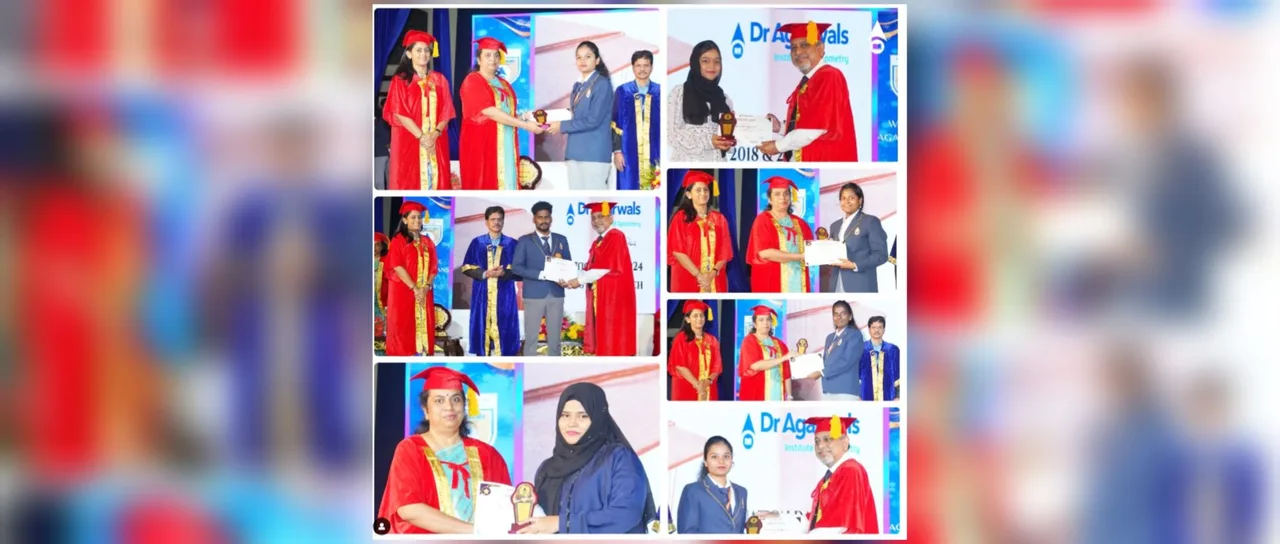 Awards for academic toppers — Dr. Agarwals Institute of Optometry