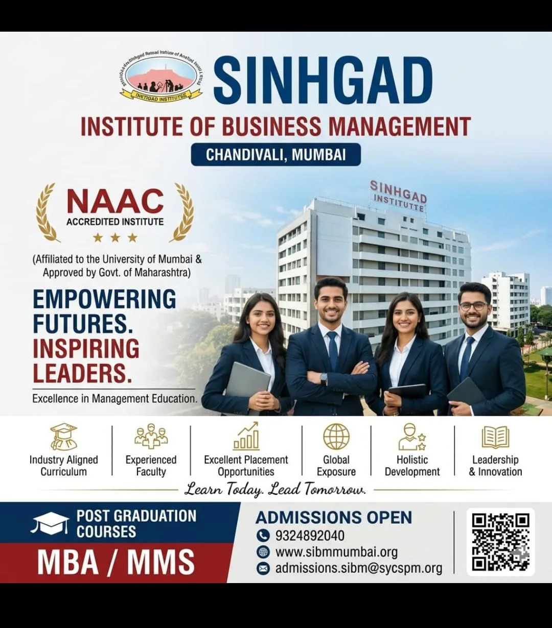 Admissions Open — Sinhgad Institute of Business Management